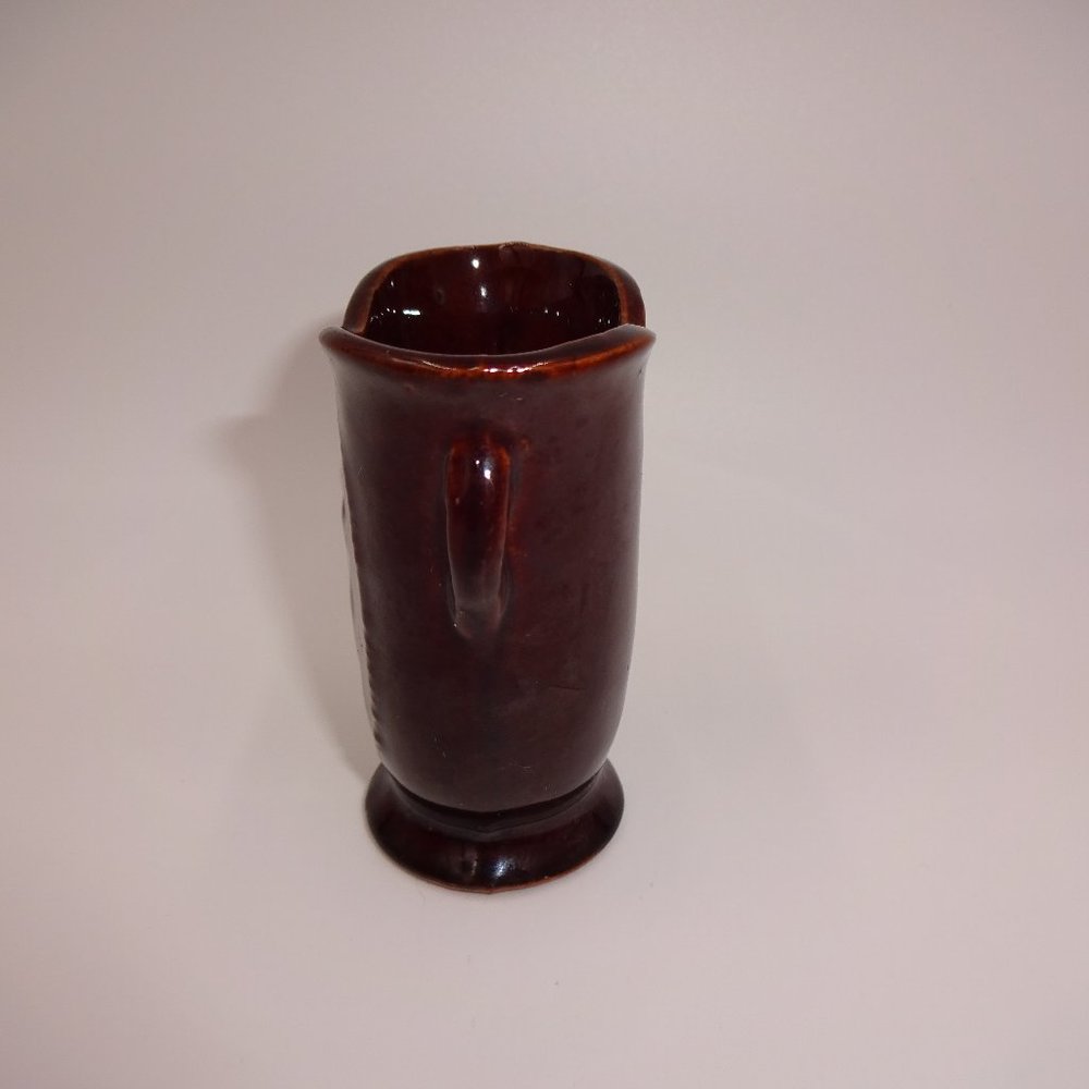 Vintage 1940s 1950s Brown Made in Occupied Japan Miniature Bud Flower Vase Woman - Picture 2 of 5
